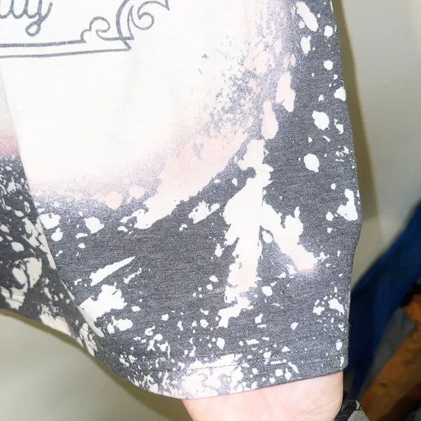 Amazon Nashville tie dye graphic black white and brown short sleeve tshirt - Image 3