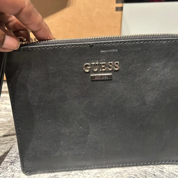 GUESS Black Leather Pouch - Image 6