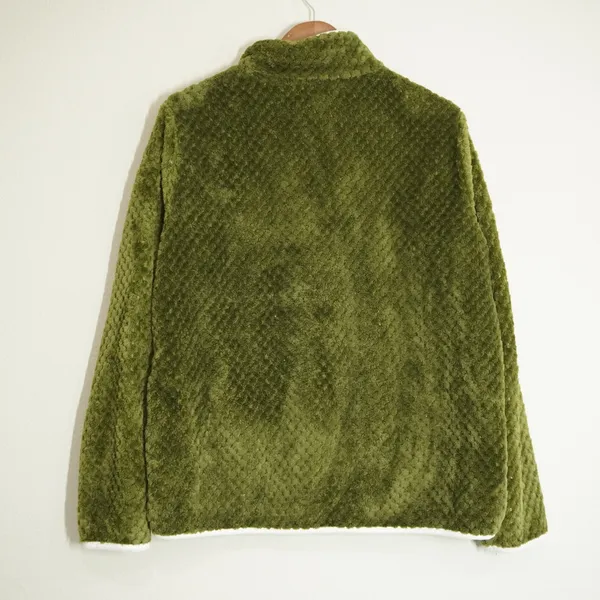 Simply Southern Women's Size Large Fleece Pullover Green Quilted Sherpa - Image 5