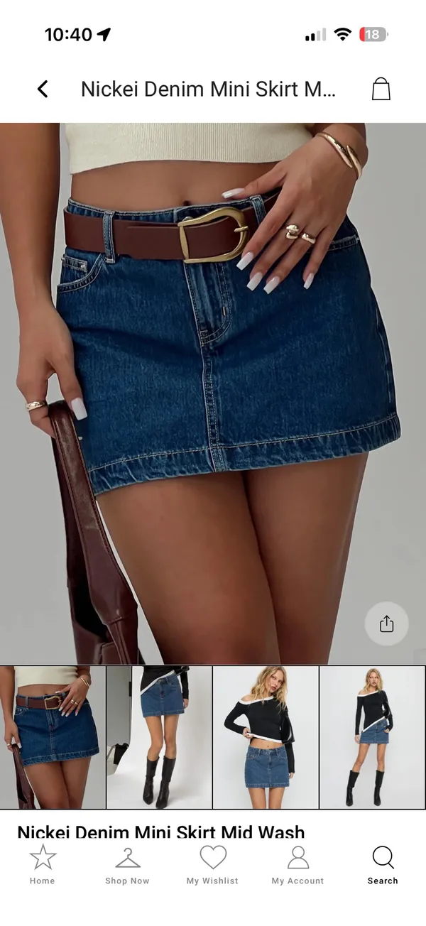 Denim Skirt Princess Polly Mini - Image 2