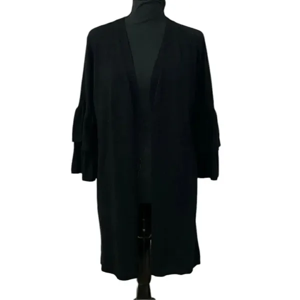 Chelsea28 Gray Crop Open Front Wool Blend Jacket (Size Large) - Image 4