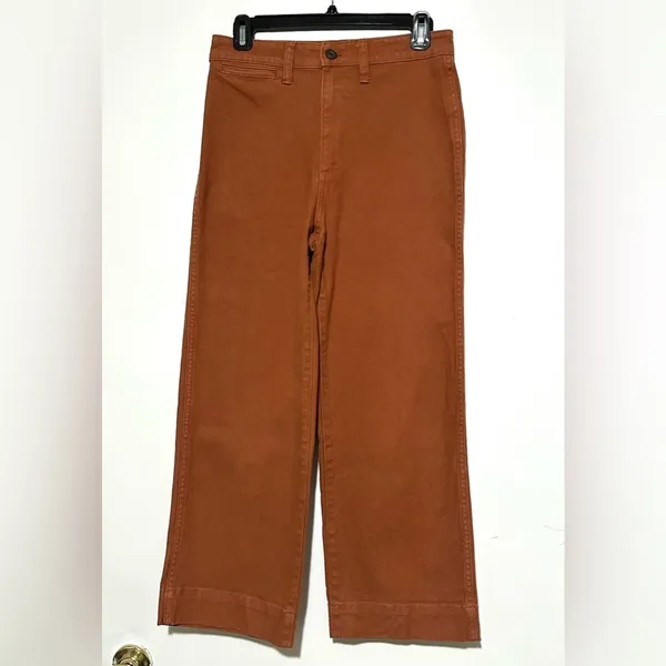 Madewell Slim Emmett Wide-Leg Crop Pants 26 - Image 7