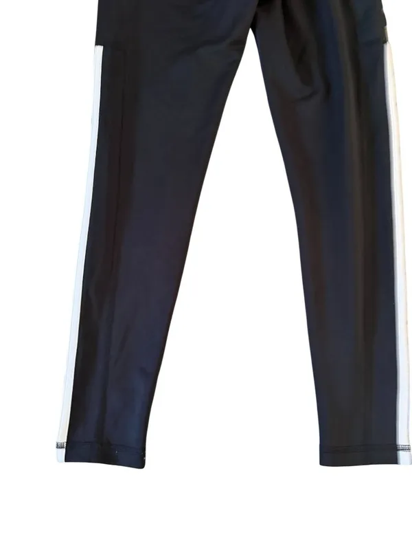 ADIDAS Women's Black Three Stripe Leggings Tights Size Medium - Image 3