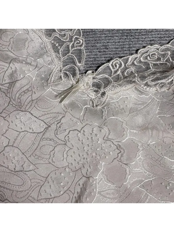 Elegant Cream Lace Camisole Top with Floral Pattern - Image 3