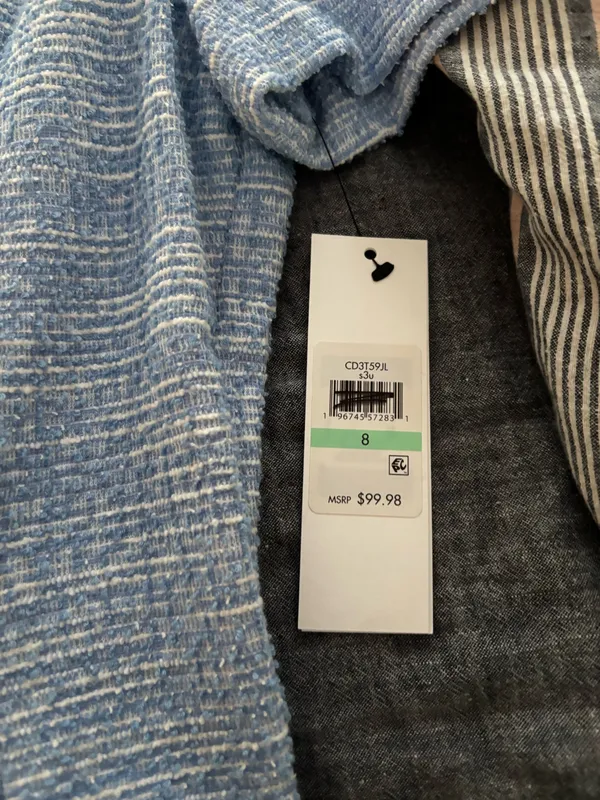 NWT Blue tweed Calvin Klein dress - Image 3