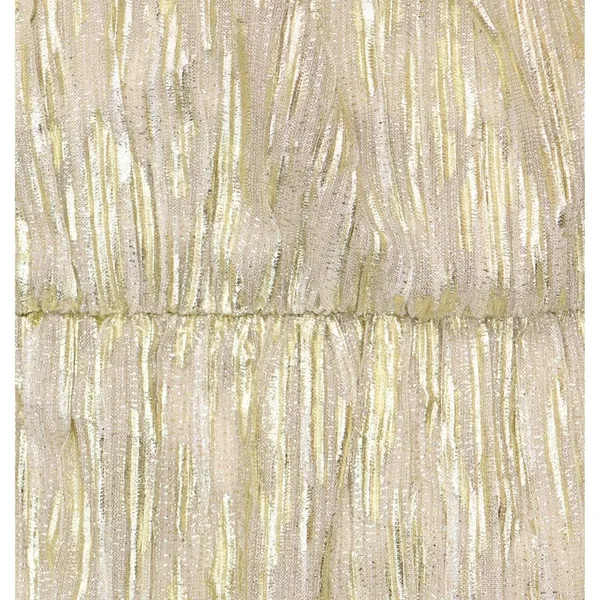 NWT Guess Sleeveless Strapless Solane Gilded Bodycon Mini Dress Gold Multi 12 - Image 10