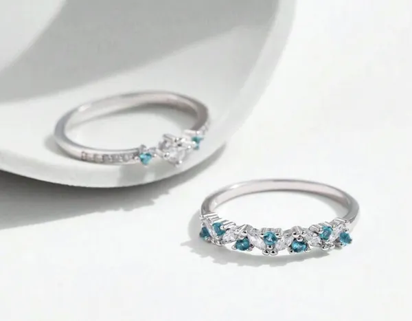 Sterling Silver and blue topaz rings.  - Image 7