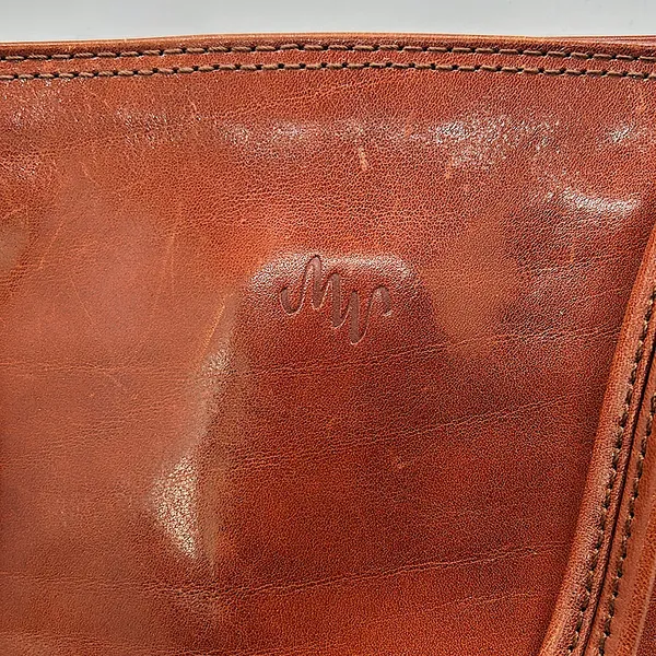 Monsac Original Rich Brown Leather Tote Bag Purse 🌺🌺 - Image 11