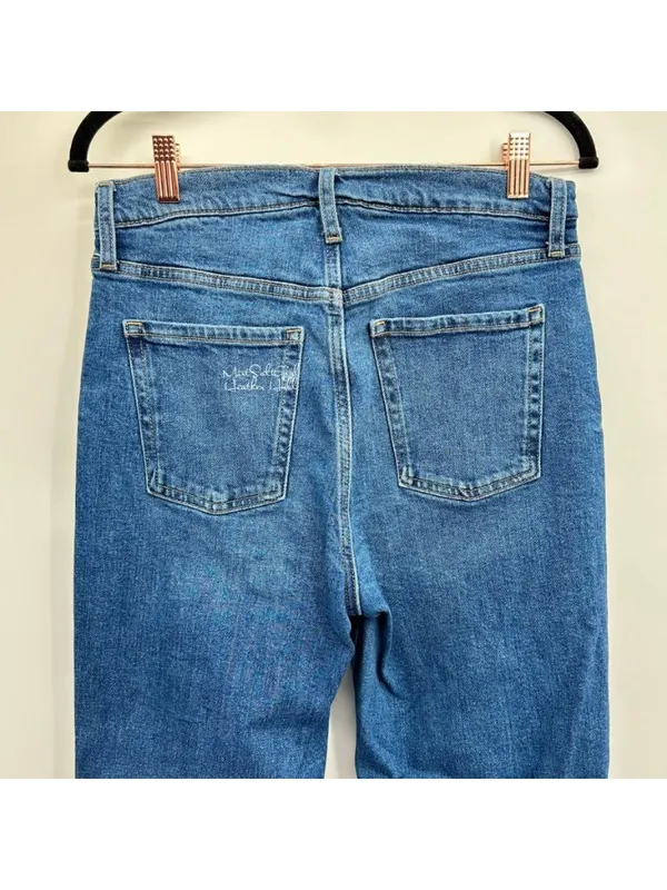 Old Navy Sky-Hi Extra High-Rise Straight Ankle Jeans Size 6 - Image 3