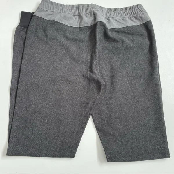 Joggers Pant Pull On Elastic Waist Stripe Lounge Grey Black Tall - Image 6