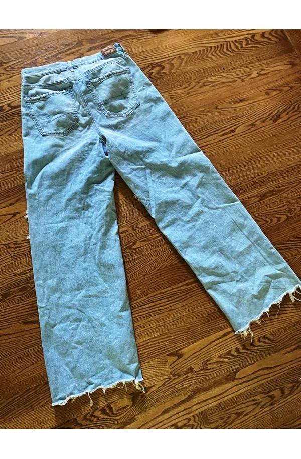 American Eagle Ripped Baggy Jeans Wide-Leg - Image 6