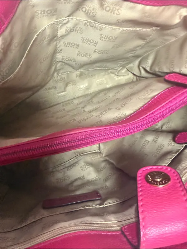 MICHAEL Michael Kors Sutton Medium Pink Pebbled Leather Satchel - Image 7
