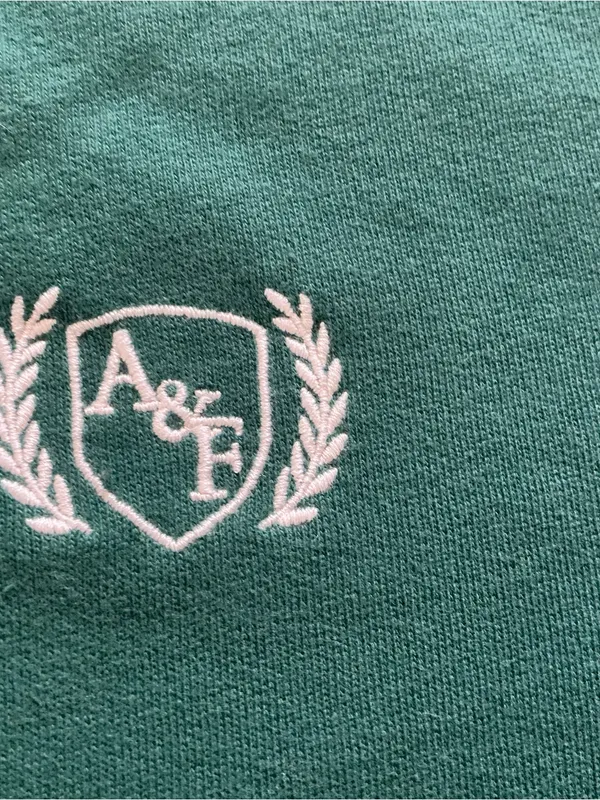 Abercrombie women’s green shield logo pullover sweatshirt 90s prep collegiate - Image 7