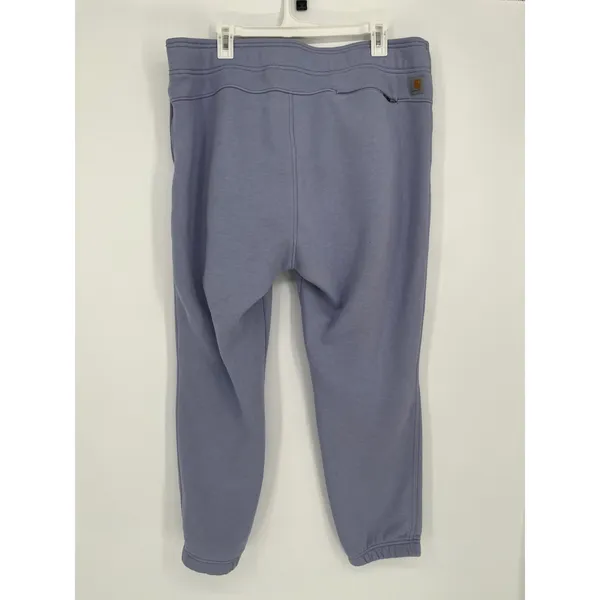 Carhartt Relaxed Fit Jogger Sweatpants Women XL Lavender Fleece Loungewear Work - Image 2