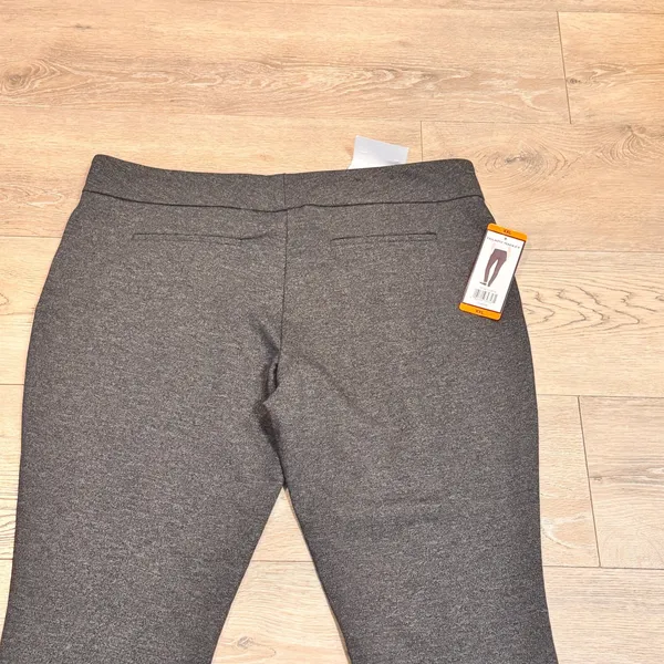 NWT HILARY RADLEY Womens Dark Gray Stretch Ponte Knit Slim‎ Leg Pants Size XXL - Image 4