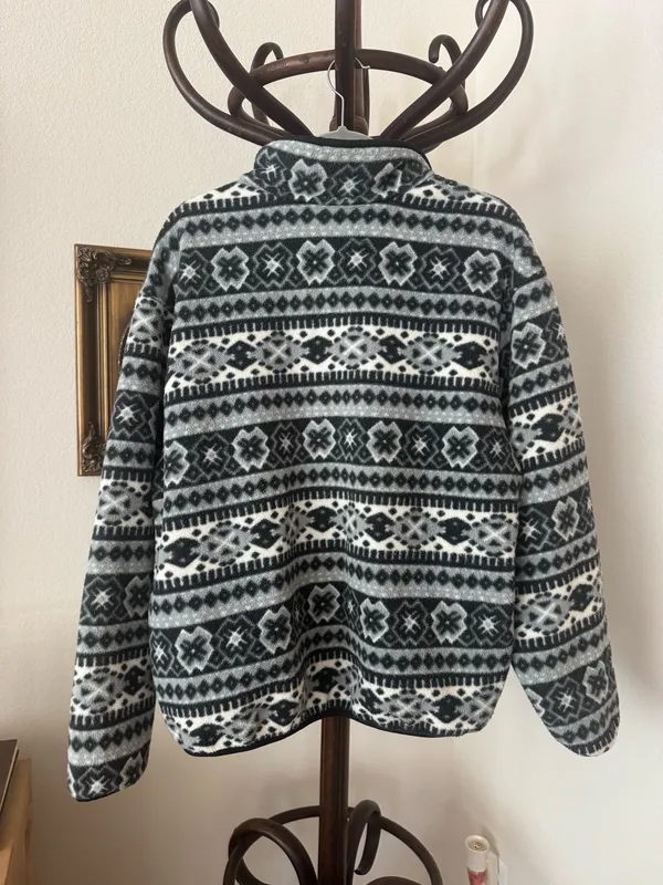 LL Bean Mockneck Fleece Half Button Jacket - Image 2