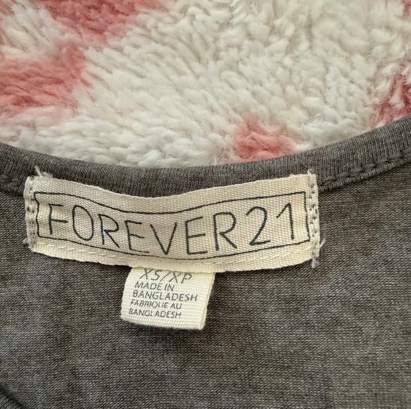 Y2K Forever 21 Heather Gray Bodycon Mini Dress XS Soft Girl Coquette - Image 3