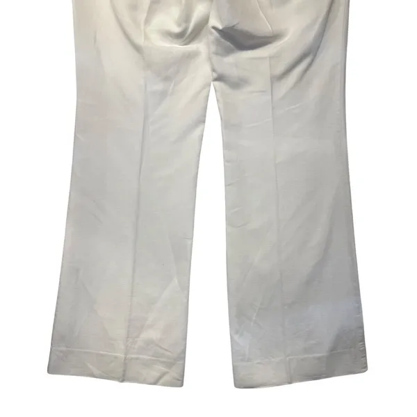 Gap Hip Slung Fit Trousers Off-white‎ Cotton Linen Wide Leg Pants 8 Regular - Image 13