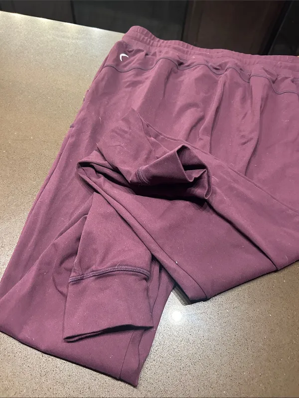 Women’s Burgundy Jogger Pants - Casual Drawstring Sweatpants - Image 7