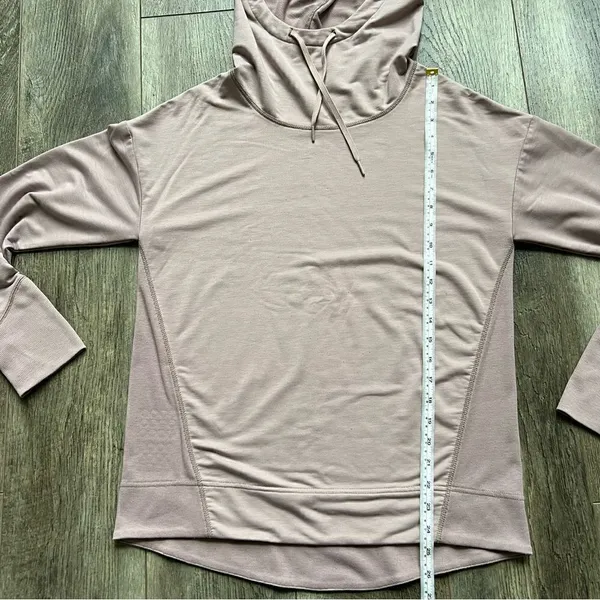 Kuhl Rhea Pullover Hoodie French Terry Cowl Neck Ribbed Shirt Lavender City Grey - Image 10
