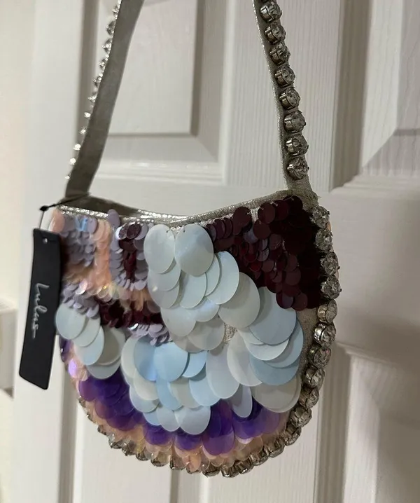 NWT Lulus Sequin and Rhinestone Purse - Image 2
