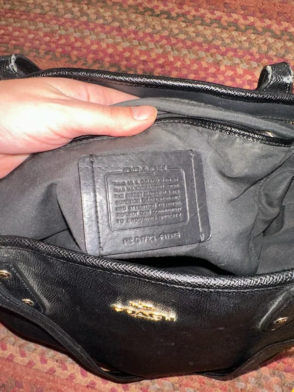 COACH BLACK LEATHER LARGE TOTE BQG - Image 4