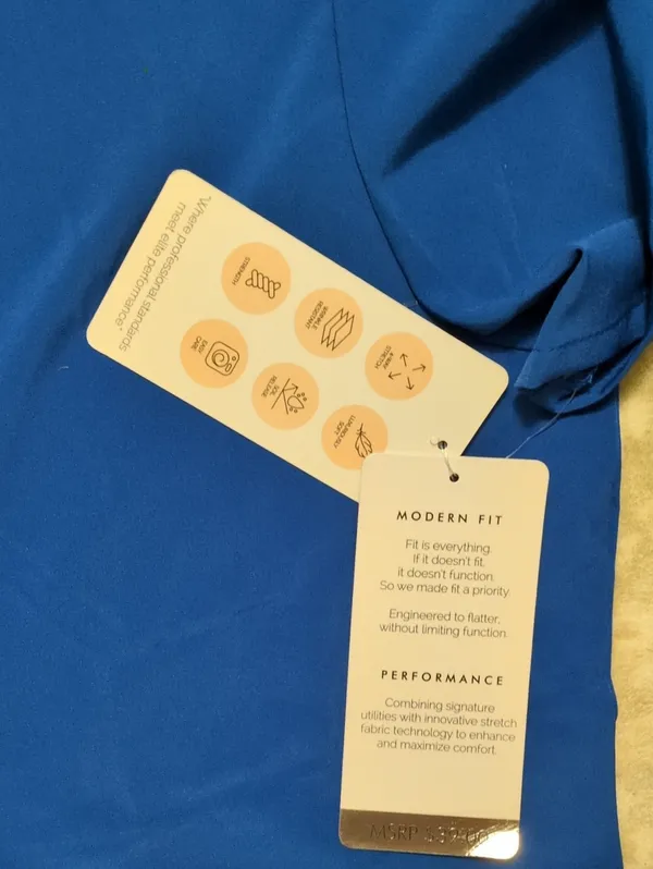 Elite Med Royal Blue Scrub Top Size Large - Image 5