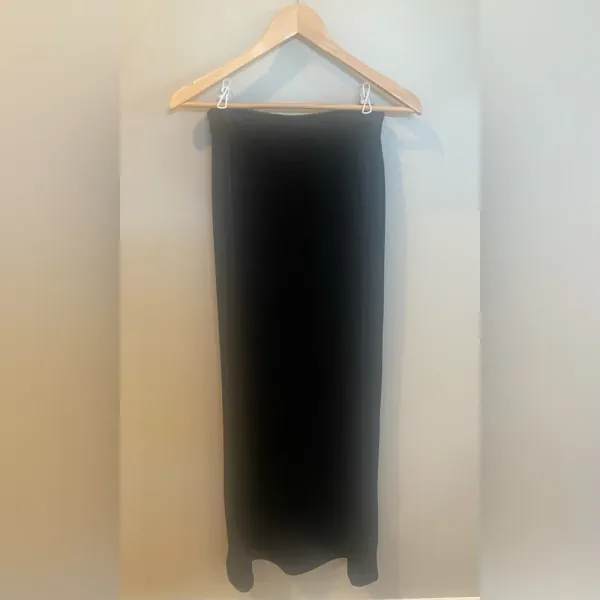 JESSICA MCCLINTOCK VINTAGE Y2K‎ Millennium 2000 Black Velvet Maxi Skirt S… - Image 2