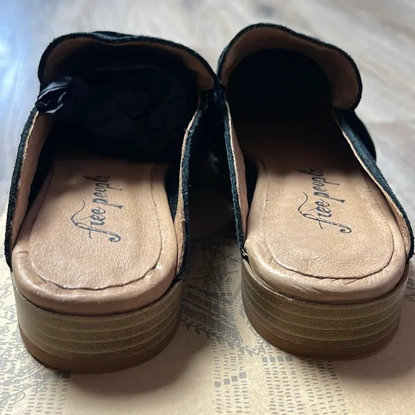 Free People “At Ease” Crocodile Print Leather Loafers/Mules Size 5.5 - Image 12
