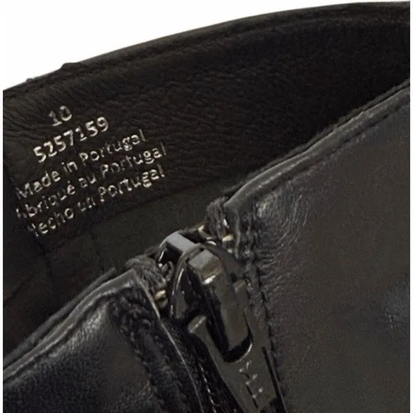 Free People Black Supple Leather Square Cap Toe Block Heel Ankle Boots‎ Size 10 - Image 8