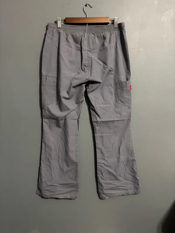 Dickies Gray Solid Medical,vet, utility wide leg scrub pants Size M - Image 4
