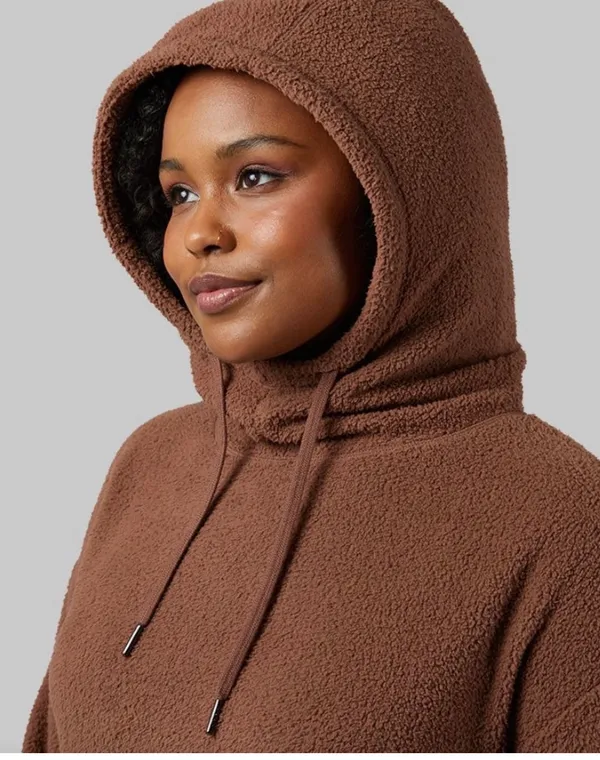 32 degrees Women's Brown Fleece Hooded Jacket - Image 2