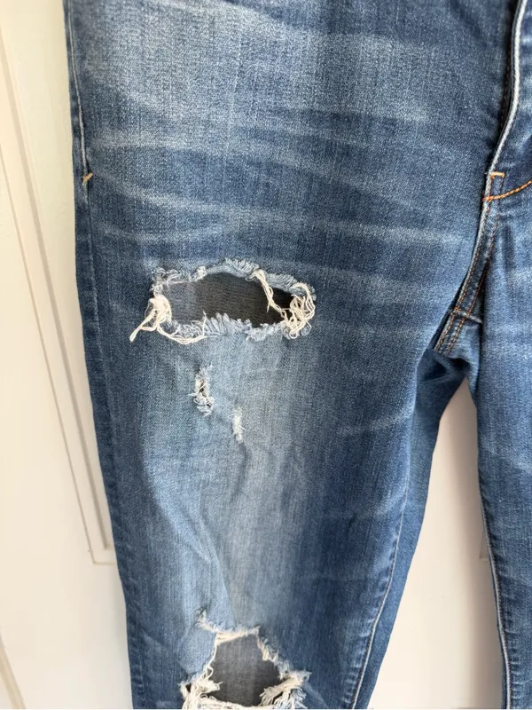 American Eagle Super Stretch X Distressed Skinny Jeans Size 12 Long - Image 2