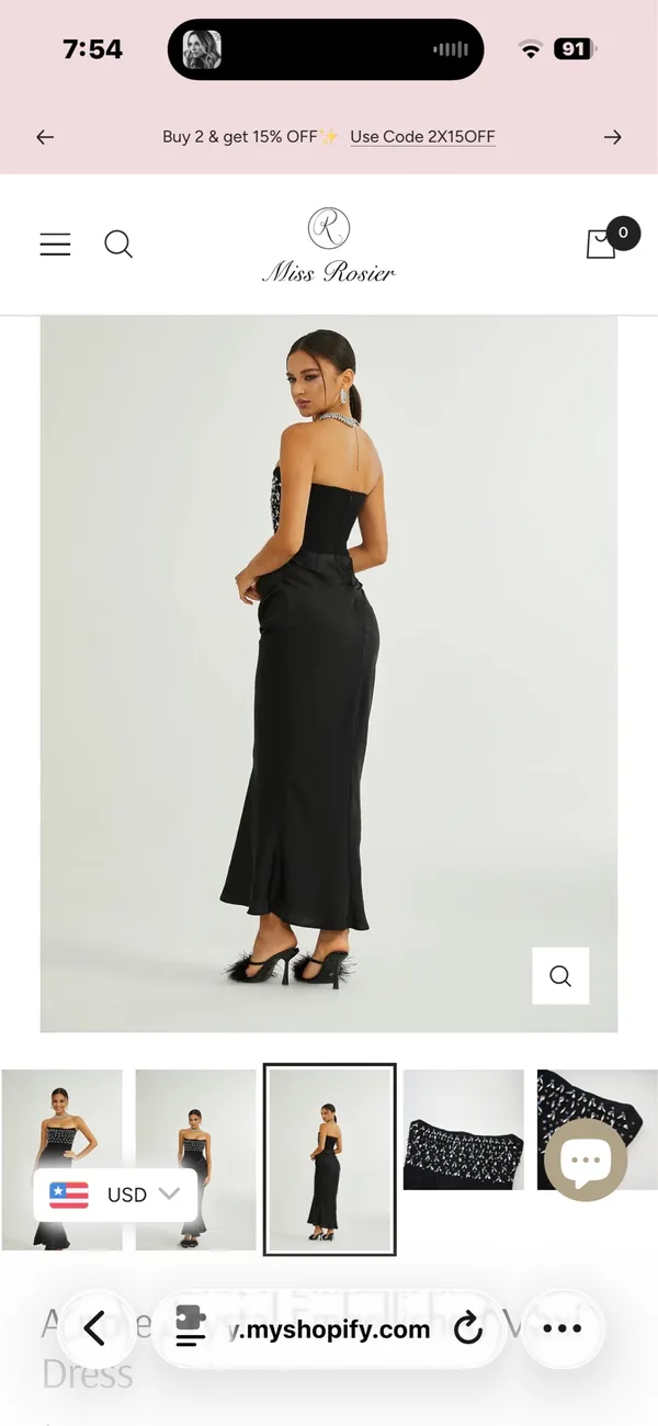 House Of CB Aurore Crystal Embellished Maxi Dress Miss rosier - Image 3