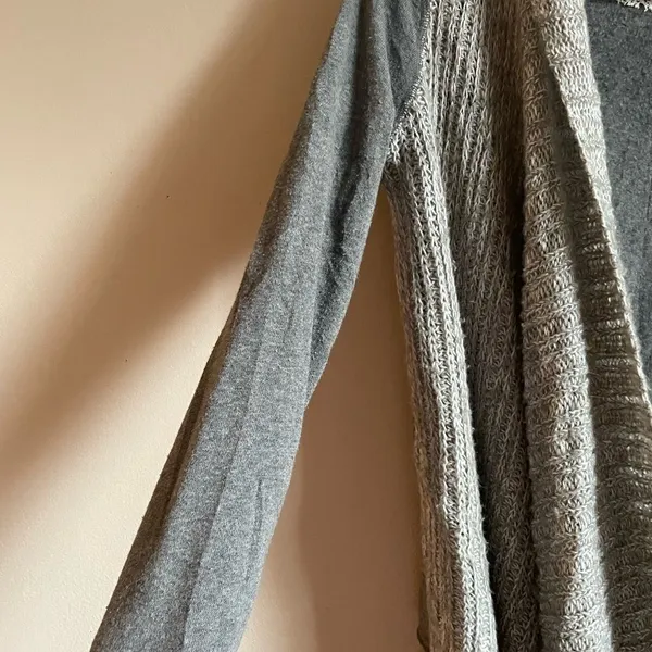 ‎Saturday Sunday gray long line open cardigan - Image 10