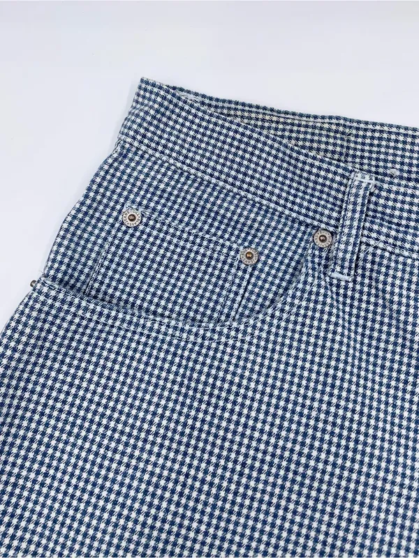 Vintage 90s Y2K Bill Blass Jeans Gingham Denim Mom Shorts Size 12 Cotton Preppy - Image 4