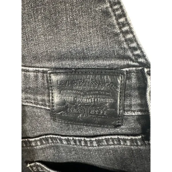 Levi's Black One Piece Carpenter BIB Tapered Leg Denim Jean Overall Women Sz 26 - Image 9