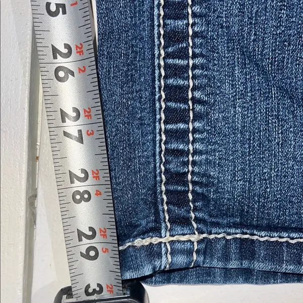 Miss Me Blue Skinny Jeans with Distressed Detailing thick stitch 28 - Image 10