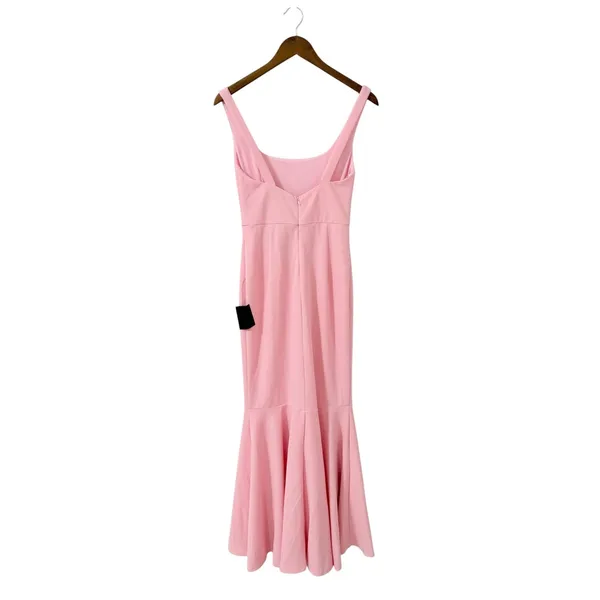 Lulus Romantic Destiny Light Pink Square Neck Trumpet Maxi Dress size Small NWT - Image 4
