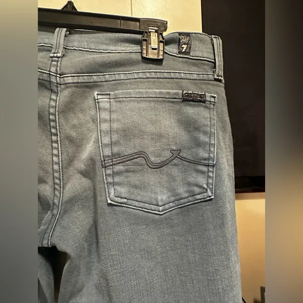 Vintage 7 For All Mankind Ginger Low-Rise Wide Leg Jeans $248MSRP - Image 11