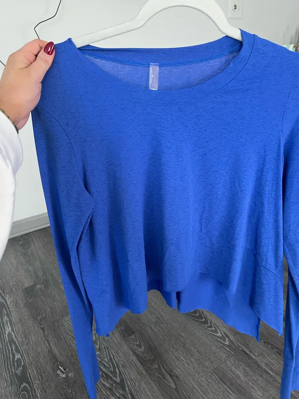 Free People Blue Long Sleeve Top - Image 3