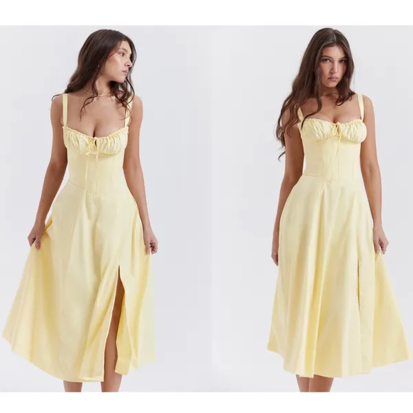 HOUSE‎ OF CB 'Carmen' Buttercup Bustier Sundress yellow NWOT size XS - Image 16