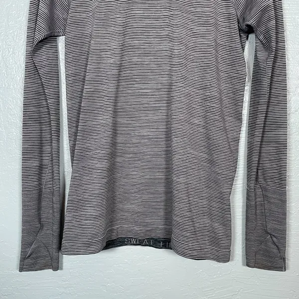 Lululemon Women 8 Pink Black Stripe Swiftly Tech Long Sleeve 2.0 Athleisure - Image 2
