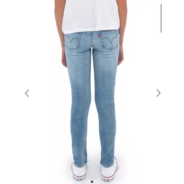 Levi's 710 Super Skinny Girls Size 16 Light Wash Denim Jeans Adjustable‎ NWT - Image 3
