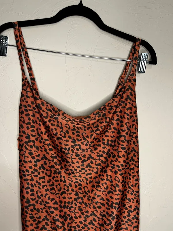 Aerie Cheetah Print One Piece Tie Back Canyon Creek Full‎ Coverage Swimsuit - Image 4