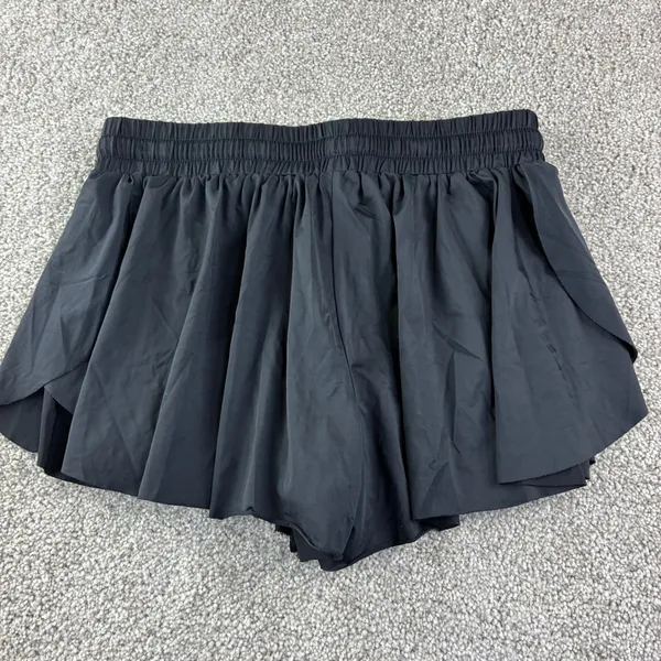Liberty Pro Flowy Athletic Shorts Women S Black Butterfly Gym‎ Activewear Skort - Image 2