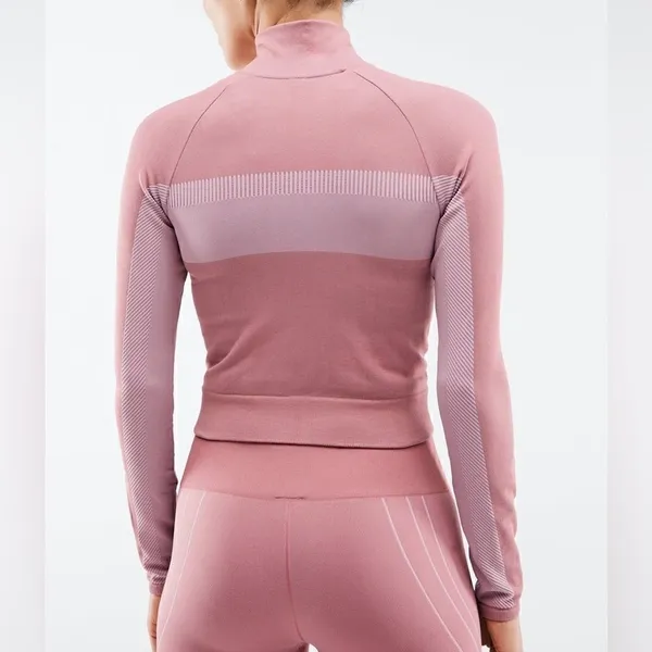 Fabletics Pink Canyon / Lavender Lustre Tory Cropped Seamless Jacket - Image 5