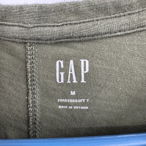 Gap Size Medium Shirt Green Long Sleeve Crew Neck‎ Tee Basic Everyday Casual Top - Image 3