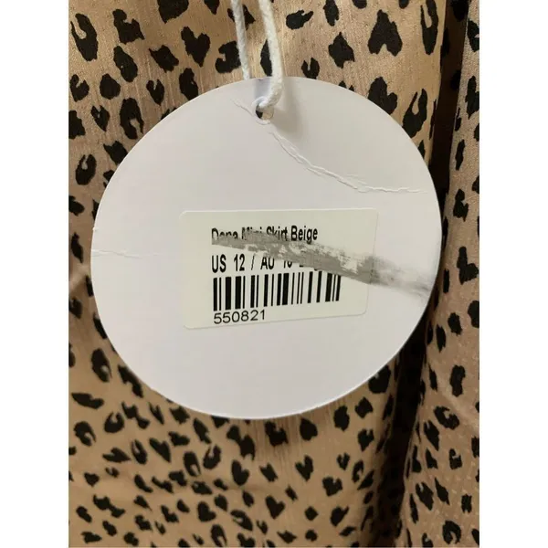 NWT! Princess Polly Leopard Print Dana Mini Skirt size 12 - Image 7
