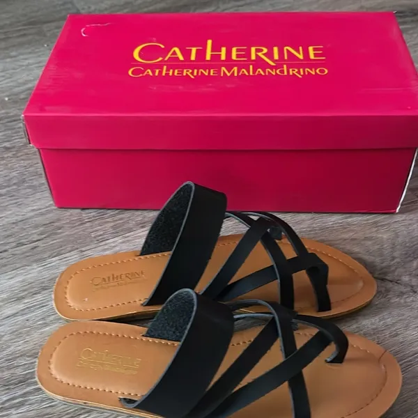 Catherine Malandrino Somang Black Sandals Size 6 - Image 4